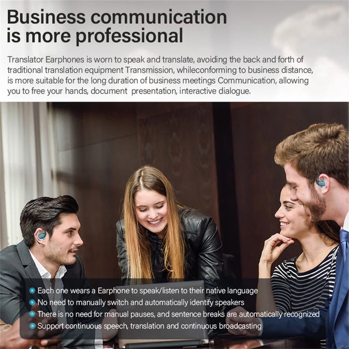 V1 Real Time Translation Earphone Travel Conferences Multi-Language Interpreter Bluetooth-Compatible Headset - 6