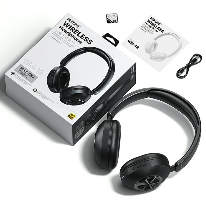 WEKOME WM-13 Wireless Headphones Foldable Bluetooth-compatible Over-Ear Headset with Microphone  /  40mm Driver - Beige - 6