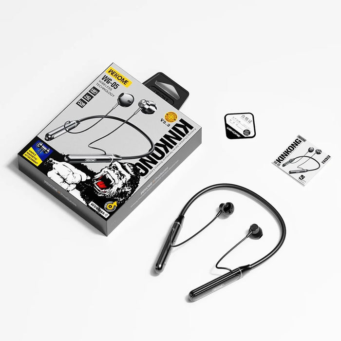 WEKOME WG-05 Neckband Wireless Earphones 14mm Driver Magnetic Design Bluetooth-compatible Headphones - Black - 4