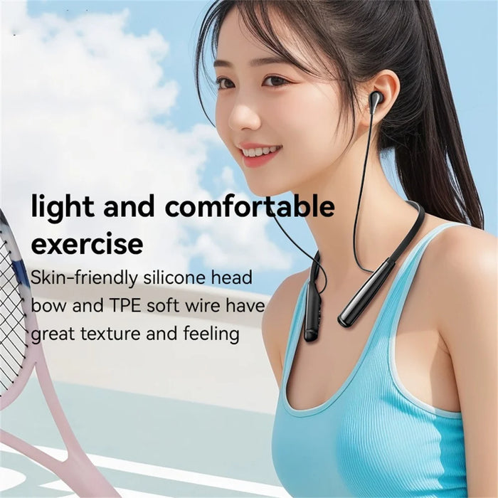 YESIDO YSP22 ENC Noise Reduction Bluetooth-compatible 5.3 Headphones Neckband Earphones with LED Power Display - 5