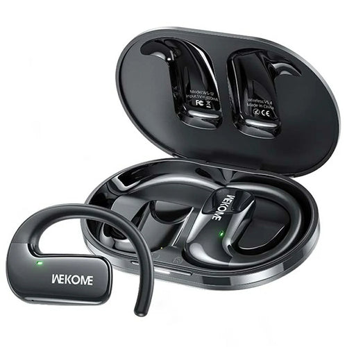 WEKOME WS-17 Open Ear Headphones Bluetooth-compatible 5.4 OWS Hanging Earphones Earbuds 15H Playtime - Black - 1