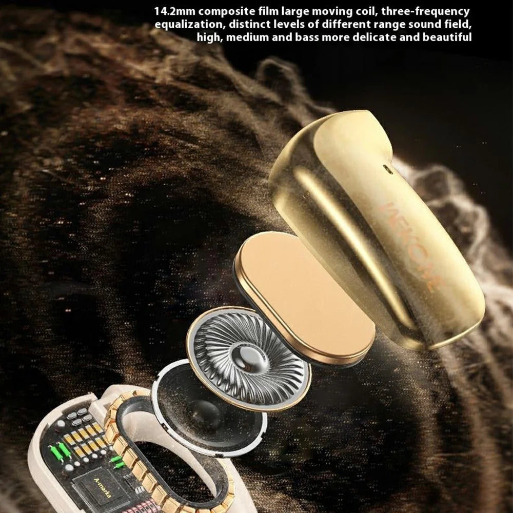 WEKOME WS-17 Open Ear Headphones Bluetooth-compatible 5.4 OWS Hanging Earphones Earbuds 15H Playtime - Black - 4