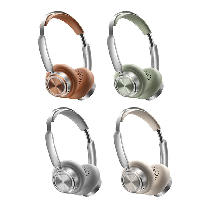 REMAX RB-830HB Wireless Headphones Retro Portable On-Ear Bluetooth-compatible Headset with ENC Noise Cancellation - Brown - 4