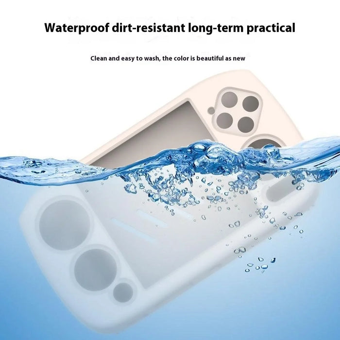 For ANBERNIC RG Cubexx Case Handheld Game Console Silicone Protective Cover with Wrist Strap - Black - 3