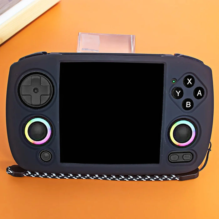 For ANBERNIC RG Cubexx Case Handheld Game Console Silicone Protective Cover with Wrist Strap - Black - 5