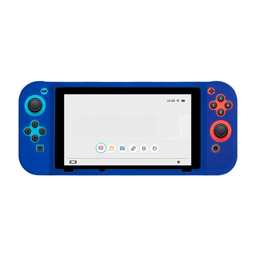 For Nintendo Switch Silicone Protective Case Handheld Game Console Shockproof Cover - Blue - 1