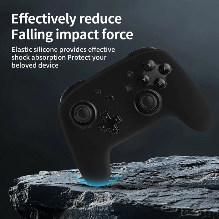For Nintendo Switch Pro Controller Silicone Case Anti Drop Handheld Game Console Shockproof Protective Cover - Purple - 7