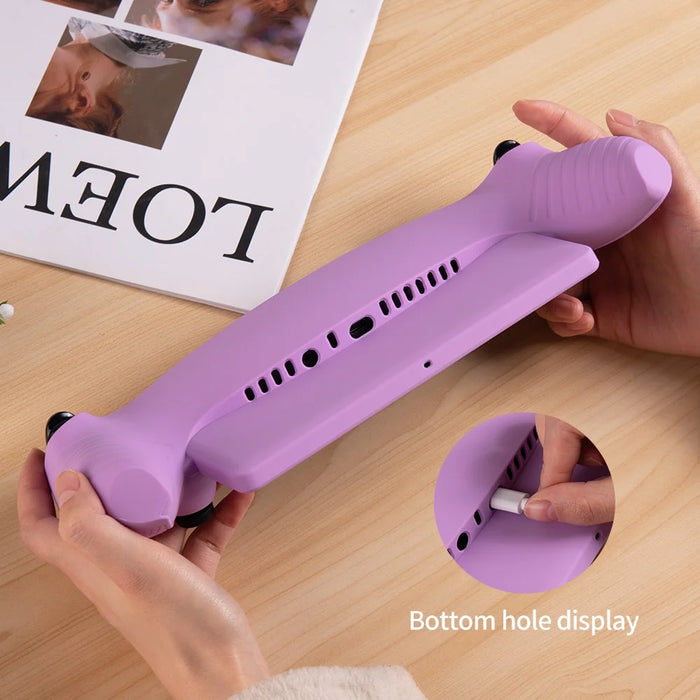 For Sony PlayStation Portal Silicone Protective Case Anti Slip Handheld Game Console Shockproof Cover - Pink - 4