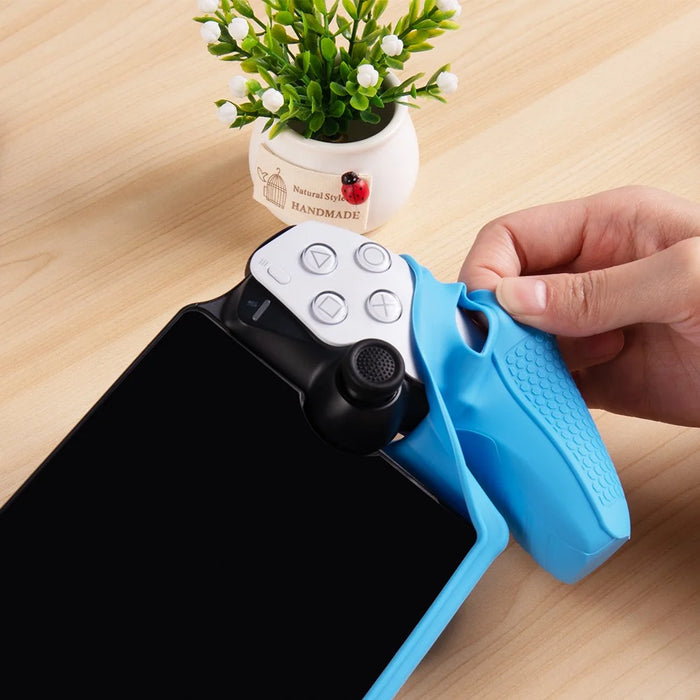 For Sony PlayStation Portal Silicone Protective Case Anti Slip Handheld Game Console Shockproof Cover - Pink - 7