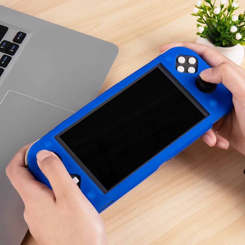 For Nintendo Switch Lite Silicone Protective Case Game Console Shock Absorbing Anti Drop Soft Cover - Blue - 4