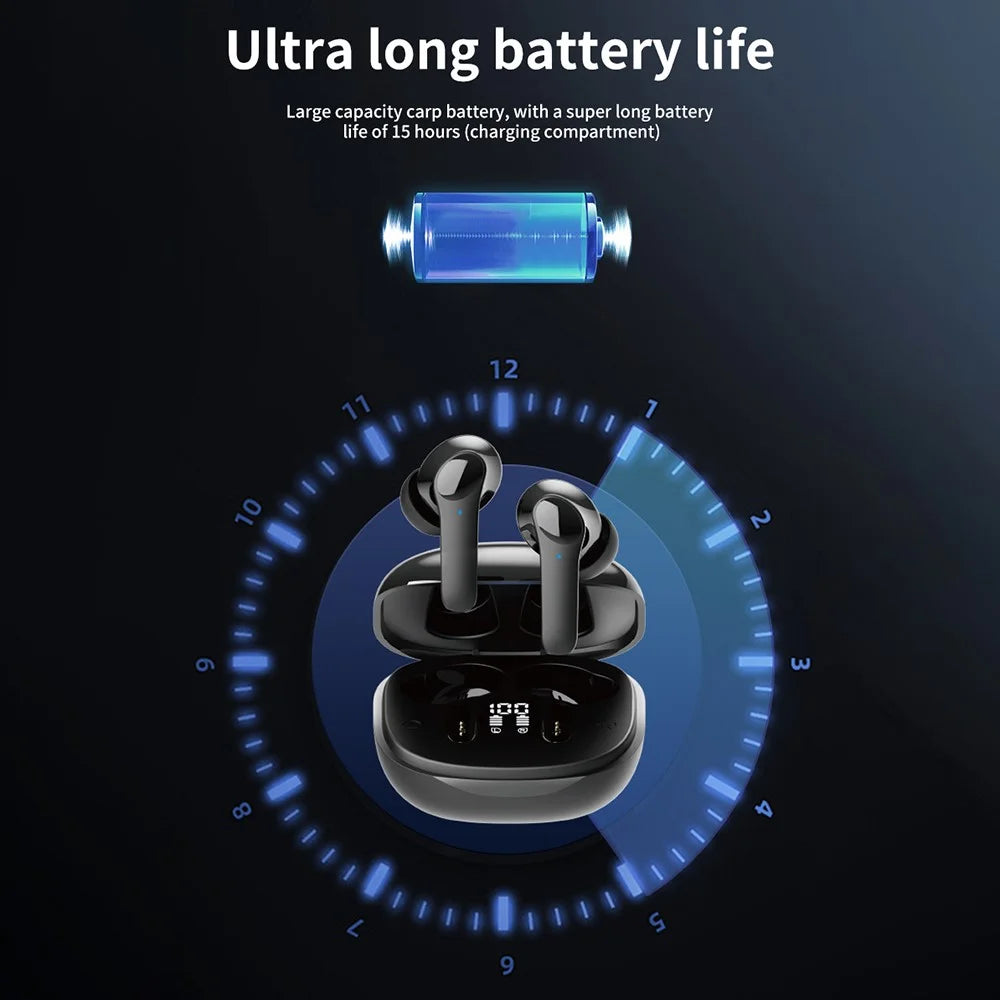 B11 Smart Voice Translation Earbuds Noise Reduction Bluetooth-Compatible In Ear Headphones - Black - 6
