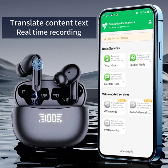 A8 Smart Voice Translation Earbuds 150 Languages Online Translator Bluetooth-Compatible In Ear Headphones - 5