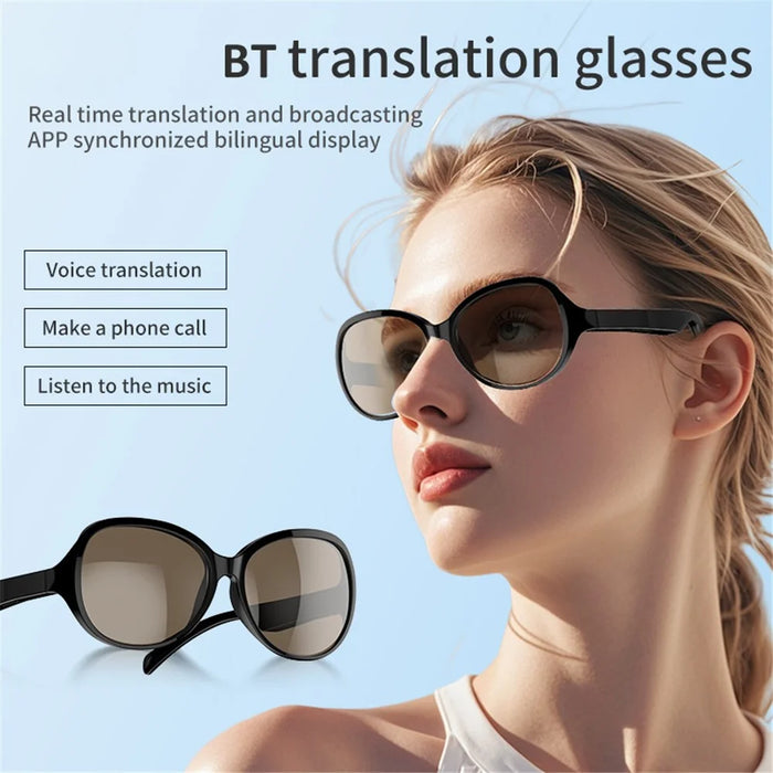 F07 Anti UV Sunglasses with Earphone 144 Languages Smart AI Translation Bluetooth-Compatible Glasses - 2