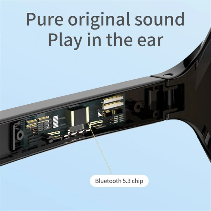 F07 Anti UV Sunglasses with Earphone 144 Languages Smart AI Translation Bluetooth-Compatible Glasses - 5