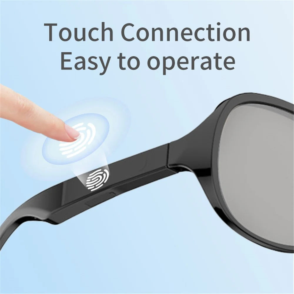 F07 Anti UV Sunglasses with Earphone 144 Languages Smart AI Translation Bluetooth-Compatible Glasses - 6