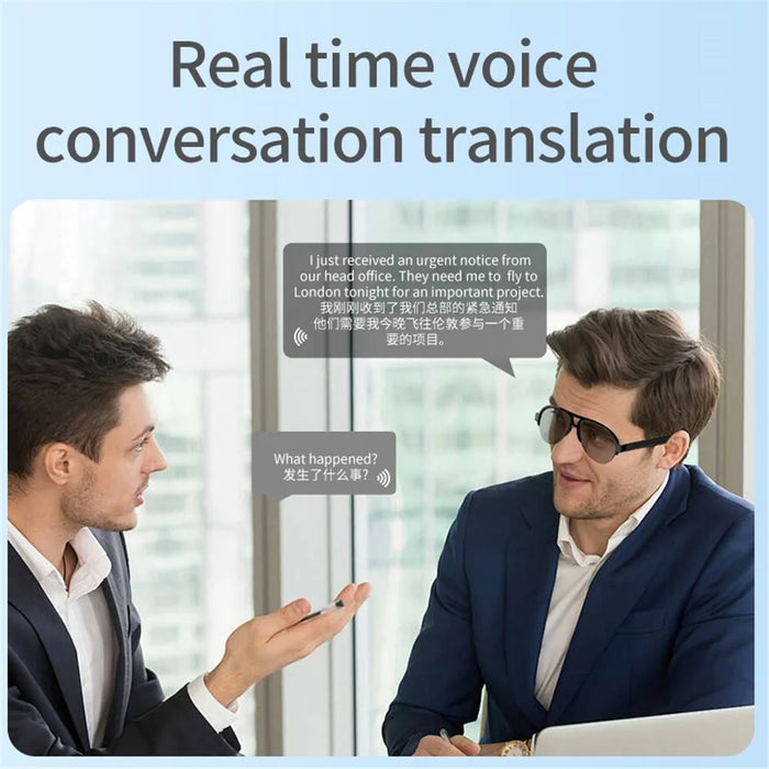 F08 AI Translation Bluetooth-Compatible Glasses Headphones UV400 Anti Glare Smart Sunglasses - 3
