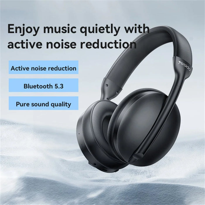YESIDO EP08 Wireless Headphone Active Noise Cancelling Over-Ear Bluetooth-Compatible Headset - 2