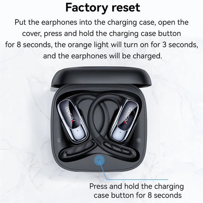 YESIDO YSP24 OWS Wireless Bluetooth-Compatible Headset Memory Ear Hooks Music Call Earphone - 3