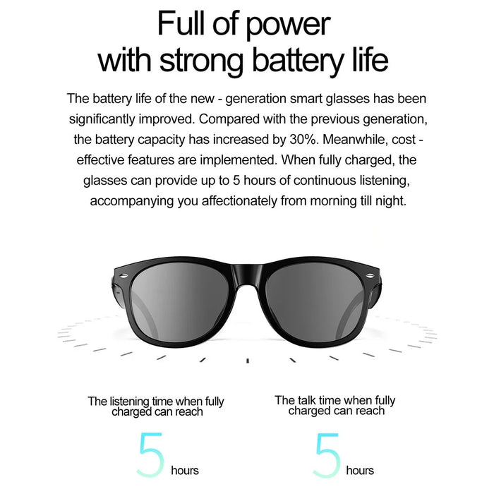 F01 Smart Sunglasses Music Playback Hands Free Calling Bluetooth-Compatible Wireless Earphones - 7