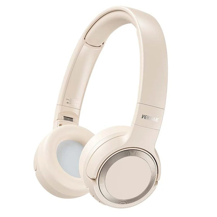 WEKOME WM-12 Over Ear Bluetooth-Compatible Headphones Wireless 40mm Drivers Hi-Fi Sound Headset - Beige - 1