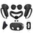 For Meta Quest 3S Silicone Accessory Set with VR Headset Cover  /  Controller Grips  /  Face Mask - Black - 1