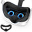 For Meta Quest 3S Silicone Accessory Set with VR Headset Cover  /  Controller Grips  /  Face Mask - Black - 4