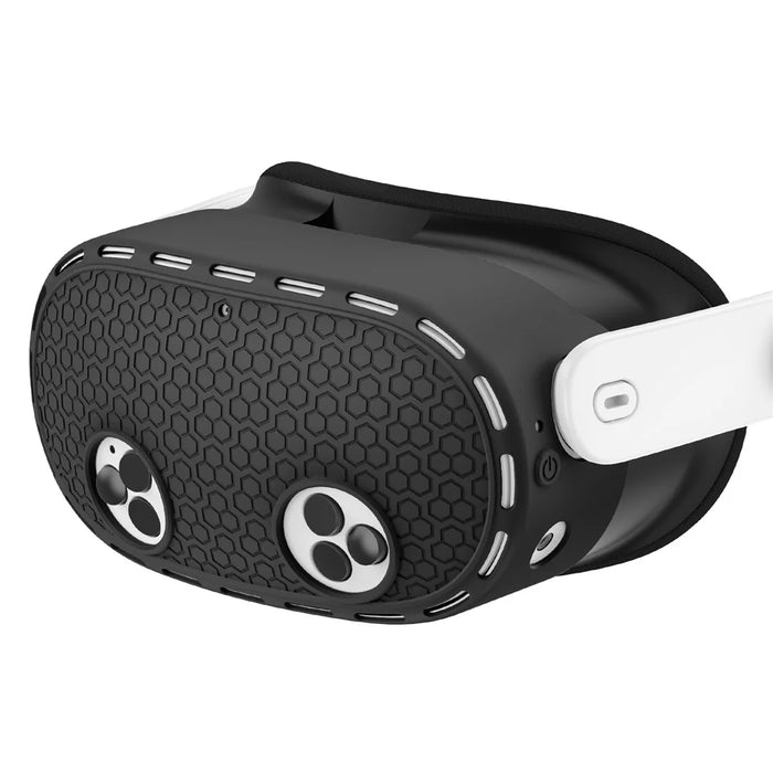 For Meta Quest 3S Silicone Accessory Set with VR Headset Cover  /  Controller Grips  /  Face Mask - Black - 6