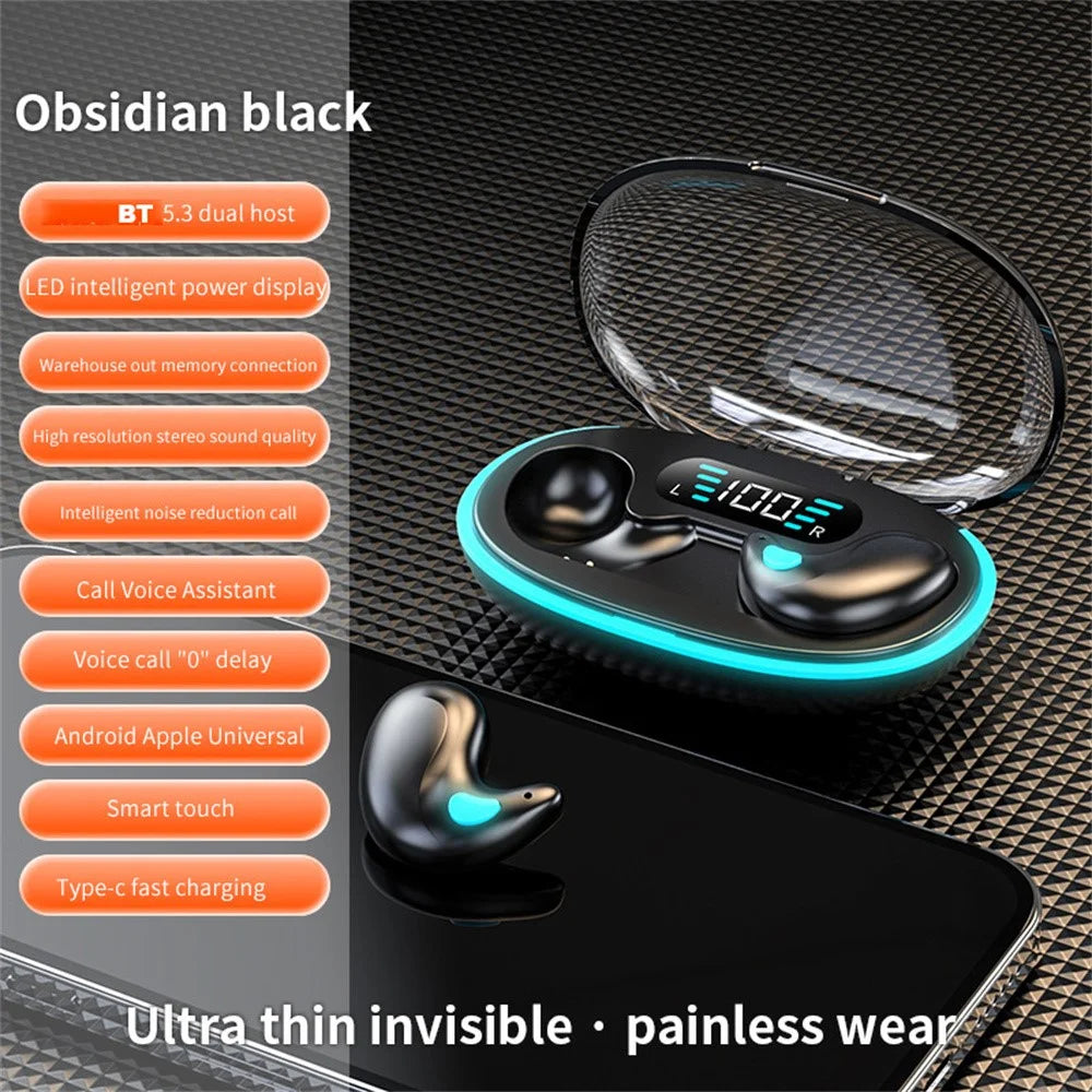 X55 TWS Wireless Bluetooth-Compatible Earbuds Intelligent Noise Reduction Sweatproof Sports Headphones - Black - 2