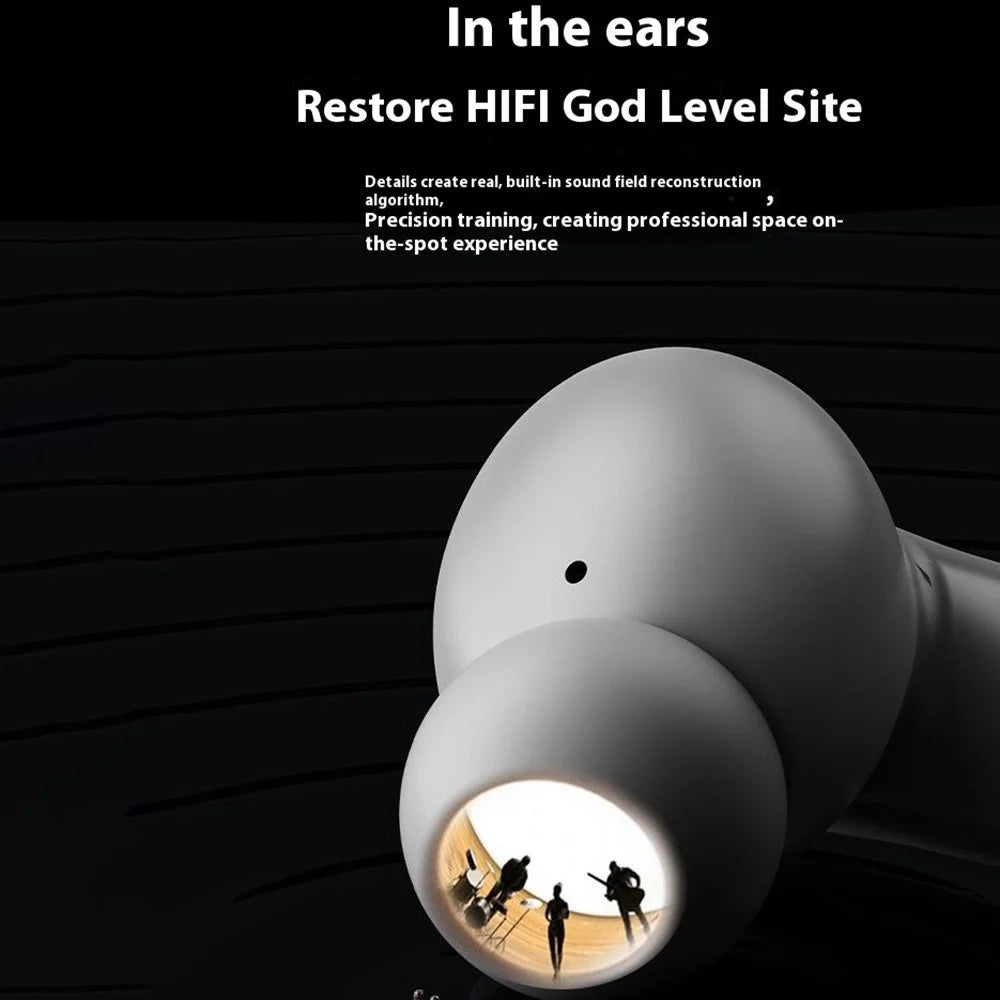 A98 ENC Noise Cancellation Wireless Headphones TWS Bluetooth-Compatible Earbuds with Microphone - Grey - 4