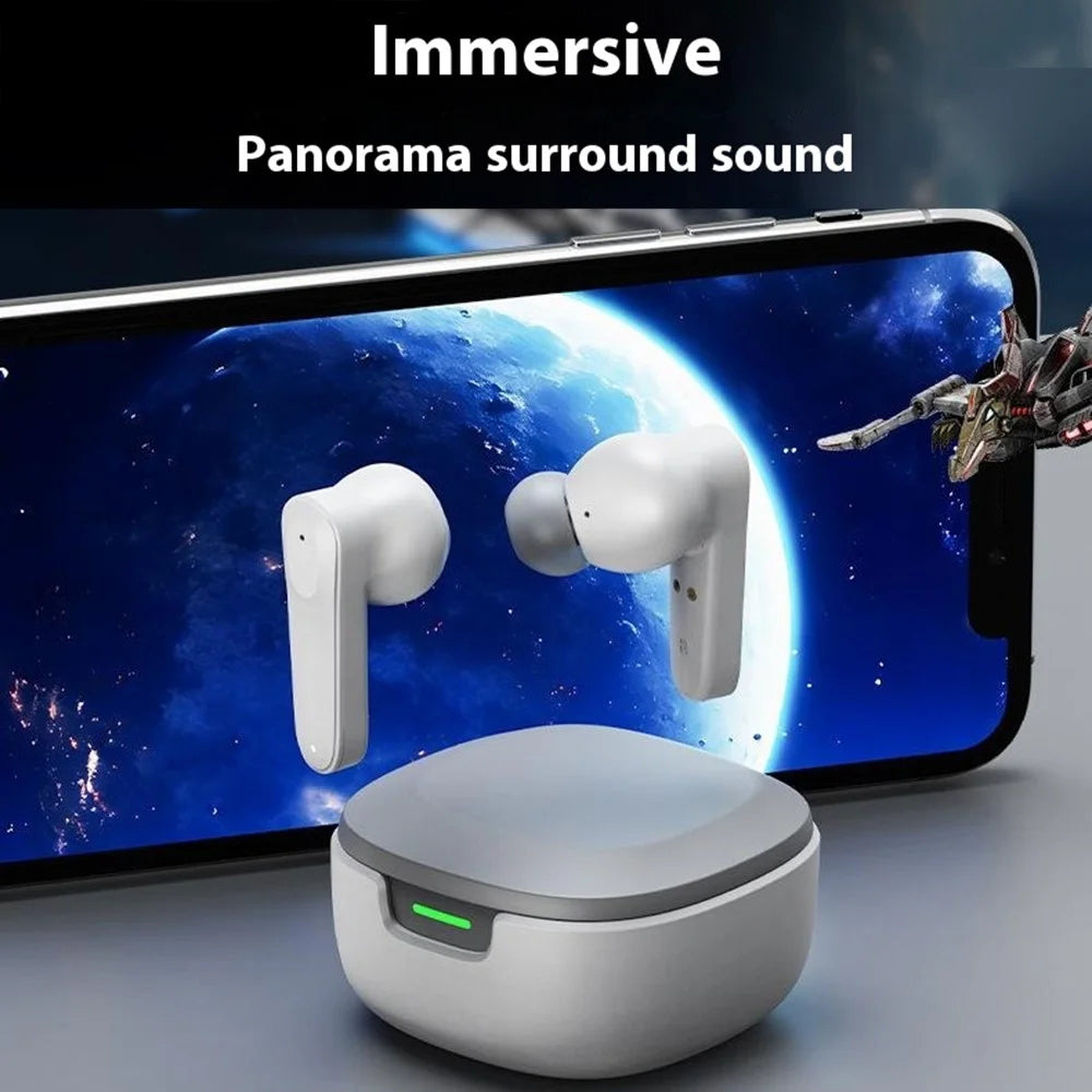 A98 ENC Noise Cancellation Wireless Headphones TWS Bluetooth-Compatible Earbuds with Microphone - Grey - 5