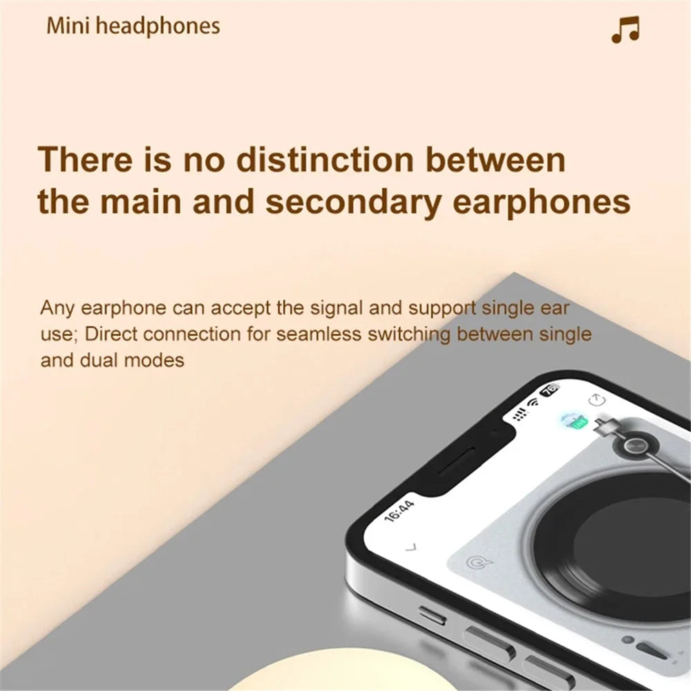SK26 HiFi Sound Wireless Bluetooth-Compatible Earbuds for Sleep Noise Cancelling Invisible Mini Headphones - Nude - 4