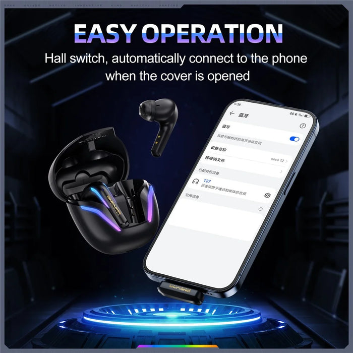 ONIKUMA T27 IPX4 Waterproof 2.4G Wireless Bluetooth-Compatible Gaming Earbuds Low Latency True Wireless Earphones - 7