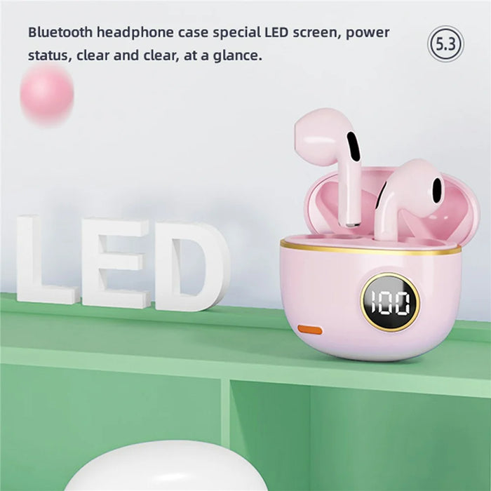 S190 Wireless Earphones Digital Display Waterproof Bluetooth-Compatible Gaming Music Headset - White - 3