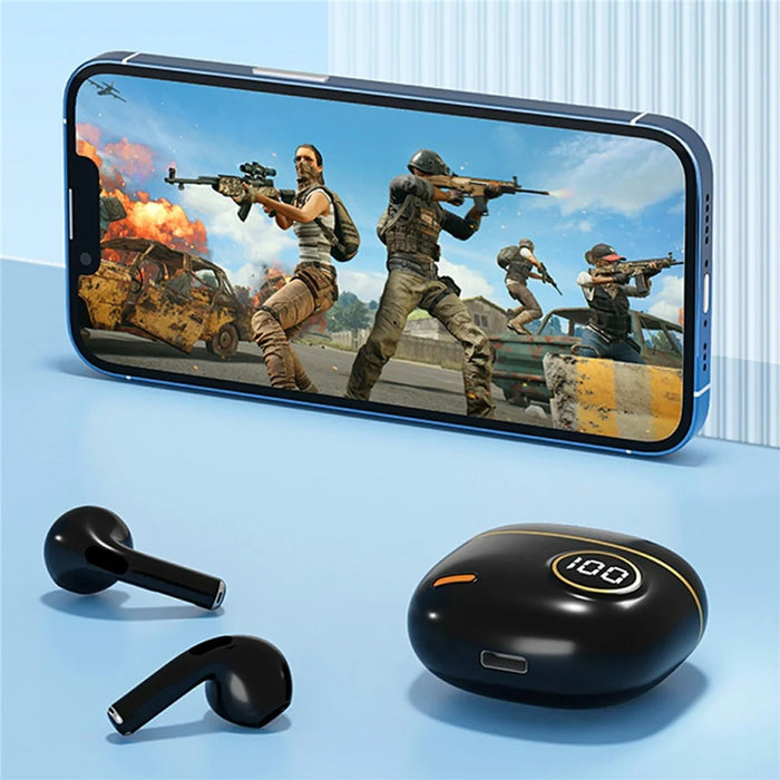S190 Wireless Earphones Digital Display Waterproof Bluetooth-Compatible Gaming Music Headset - White - 7
