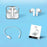 S168 Wireless Bluetooth-Compatible Earphones Touch Control Music Headset with Clear Charging Case - White - 7