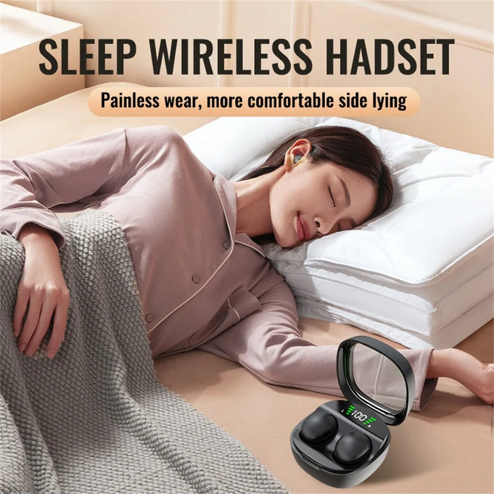 mini13 Mini Sleep Wireless Earbuds HD HiFi Bass Sound Invisible Bluetooth-Compatible Earphones (Standard Version) - Black - 3