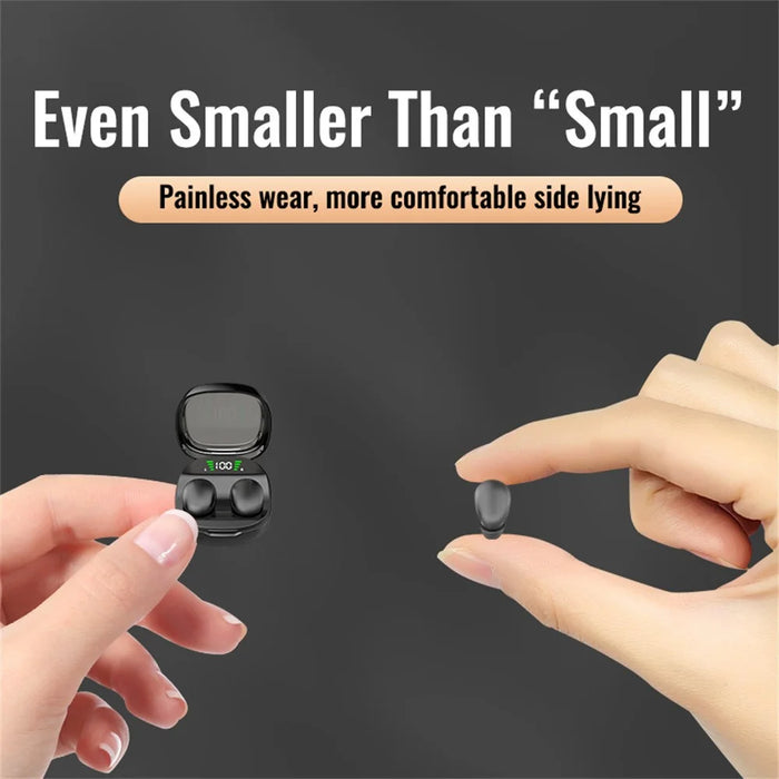 mini13 Mini Sleep Wireless Earbuds HD HiFi Bass Sound Invisible Bluetooth-Compatible Earphones (Standard Version) - Black - 4