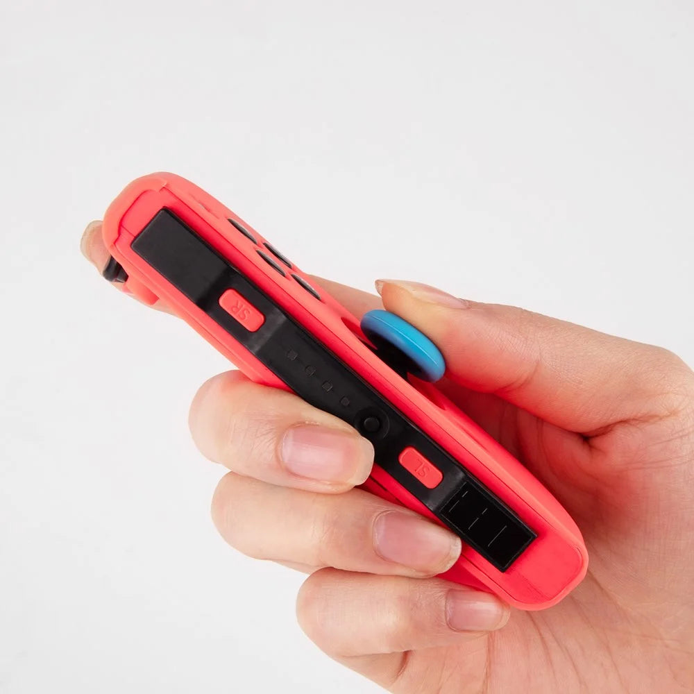 For Nintendo Switch Controller Silicone Case + Thumb Grip Caps Shock Absorbing Protective Cover - Blue - 5