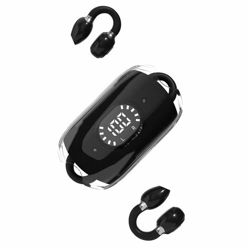 P-Q9 140+ Languages Translation Wireless Earbuds Noise Reduction Ear Clip Bluetooth-Compatible Earphones - Black - 1