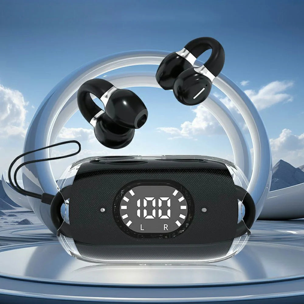 P-Q9 140+ Languages Translation Wireless Earbuds Noise Reduction Ear Clip Bluetooth-Compatible Earphones - Black - 2