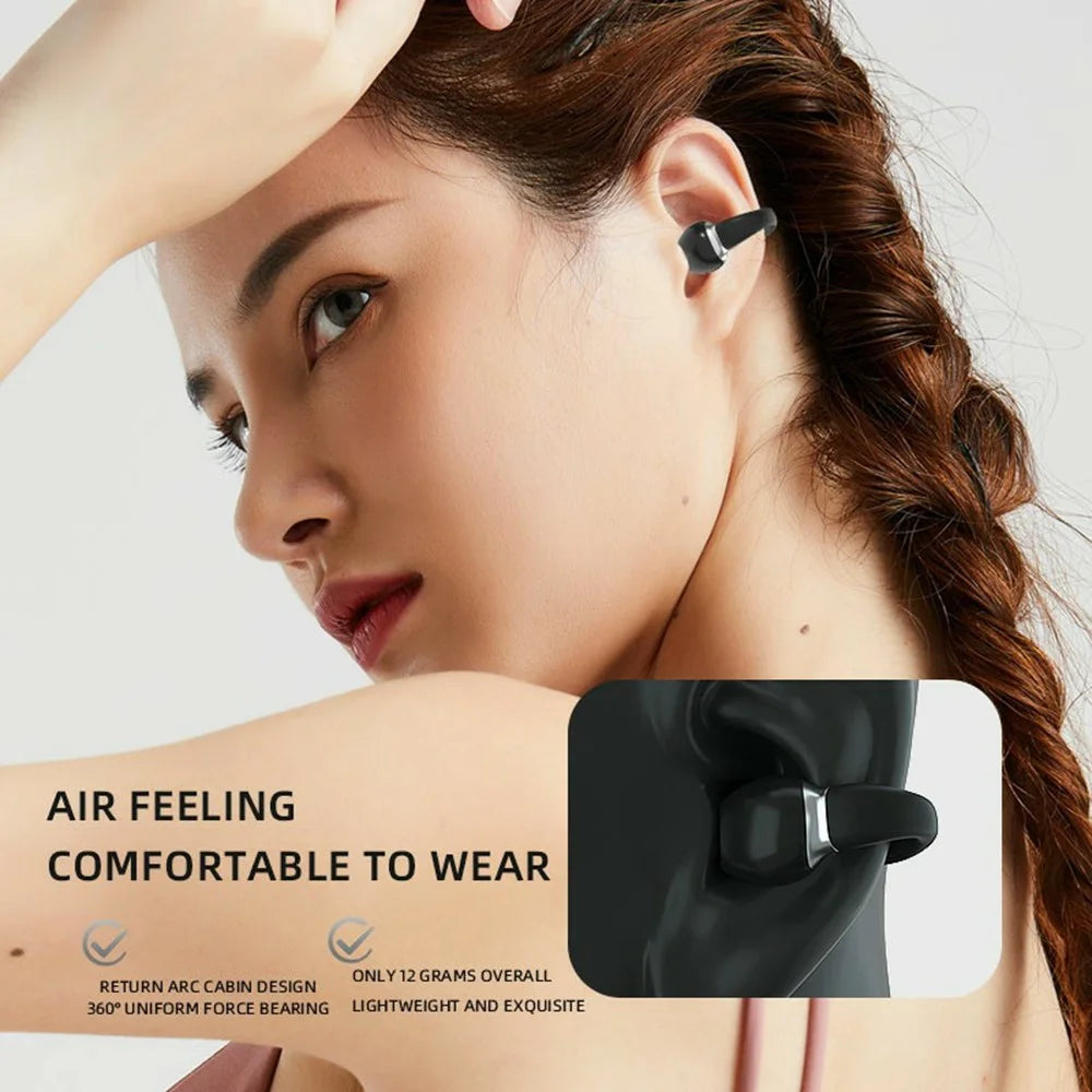 P-Q9 140+ Languages Translation Wireless Earbuds Noise Reduction Ear Clip Bluetooth-Compatible Earphones - Black - 3