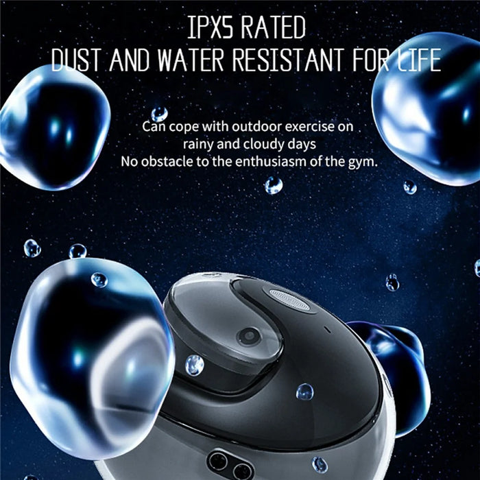 JM13 Wireless Translation Earphones Bluetooth-Compatible Ear Hook Headphones with Ball Shape Charging Case - Black - 5