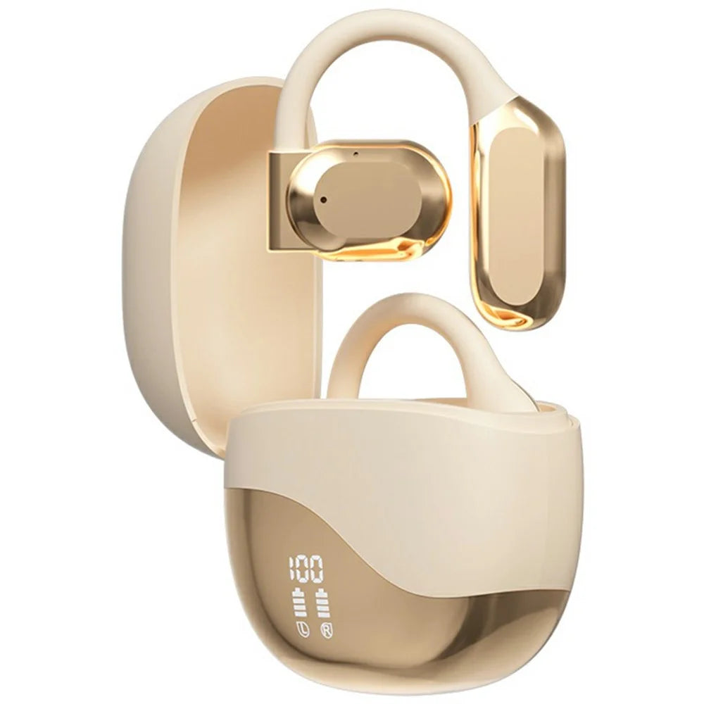 M62 AI Smart Translation Wireless BT Earphones Hanging Ear Design HIFI Sound Quality Comfortable Wear Earbuds - Nude - 1