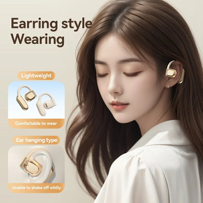 M62 AI Smart Translation Wireless BT Earphones Hanging Ear Design HIFI Sound Quality Comfortable Wear Earbuds - Nude - 3