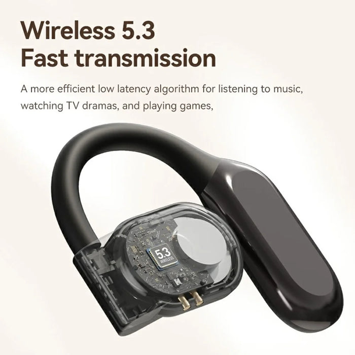 M62 AI Smart Translation Wireless BT Earphones Hanging Ear Design HIFI Sound Quality Comfortable Wear Earbuds - Nude - 6