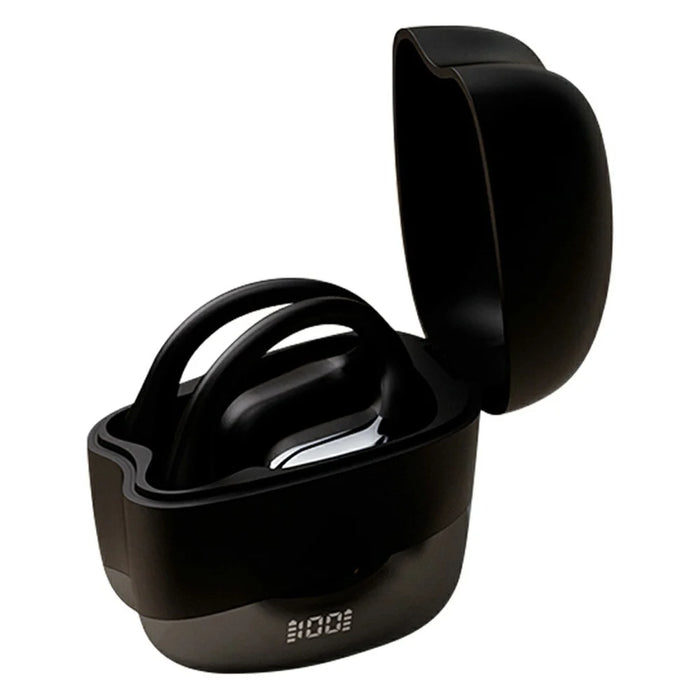 P-Q10 AI Smart Translation Earbuds BT Headset Digital Display Hanging Ear Wireless Earphones - Black - 1