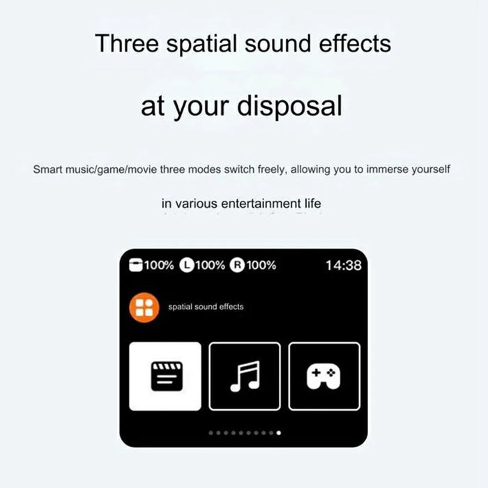 Q18 AI Translation Earbuds Ear Hanging Wireless BT Earphones with Screen Display Charging Case - White - 4