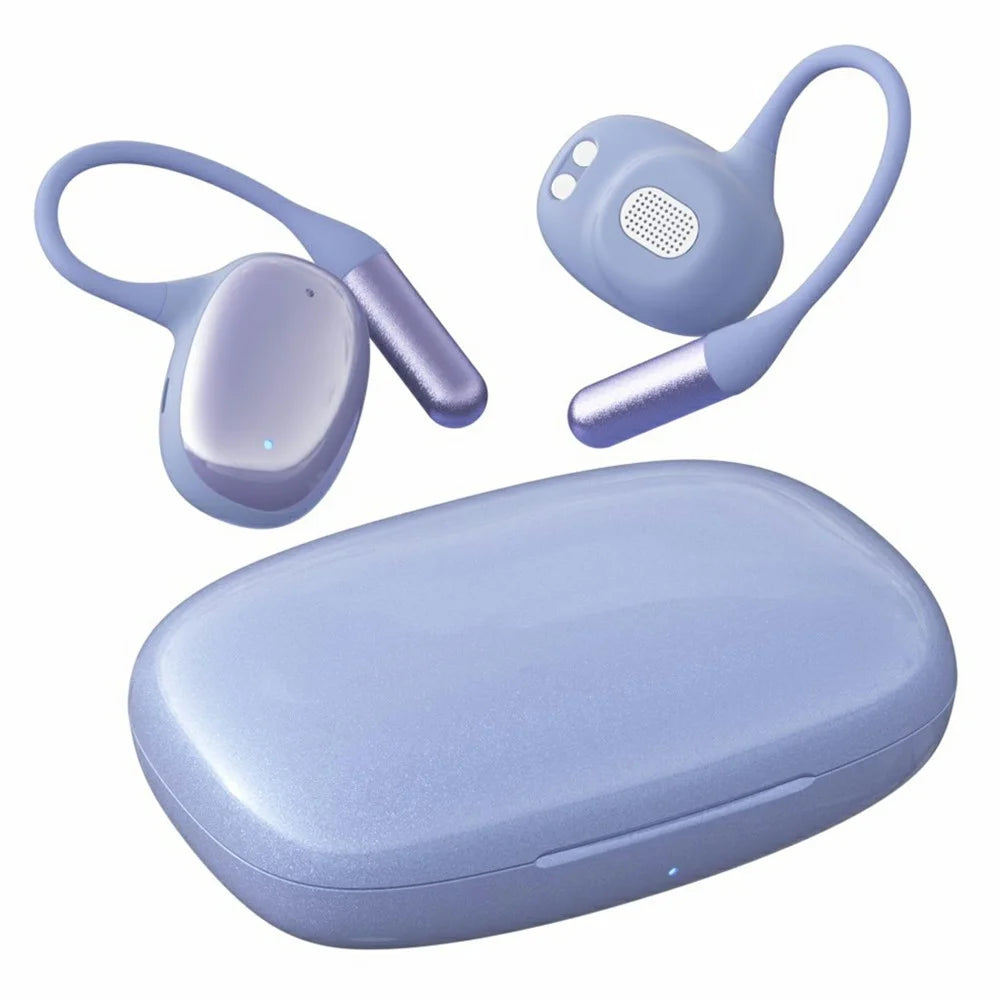 F20 OWS Open Ear Wireless BT Earbuds Running Sports Active Noise Reduction Earphones - Purple - 2
