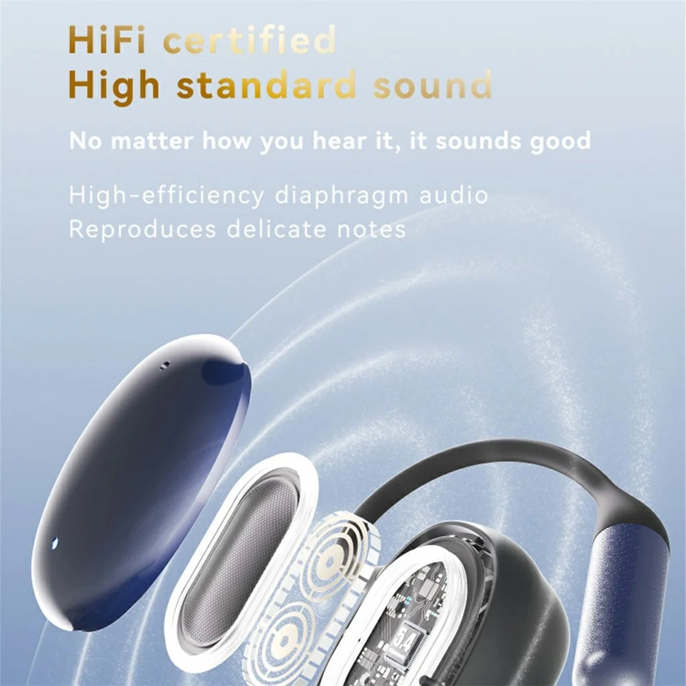 F20 OWS Open Ear Wireless BT Earbuds Running Sports Active Noise Reduction Earphones - Purple - 3
