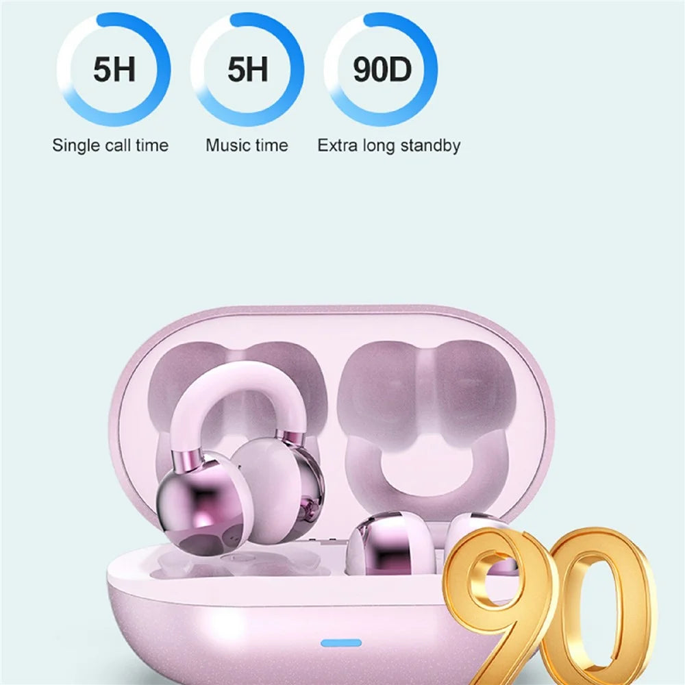 F11 HIFI Wireless Earbuds Clip-On Design BT Earphones True Wireless Stereo High Fidelity Sound Headphones - White - 6
